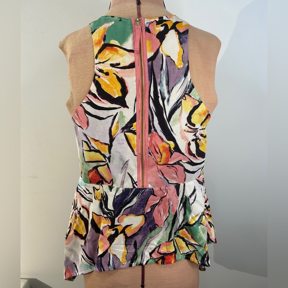 Anthropologie Tops Hd In Paris Lucille Peplum Top Size 0 - Picture 5 of 12